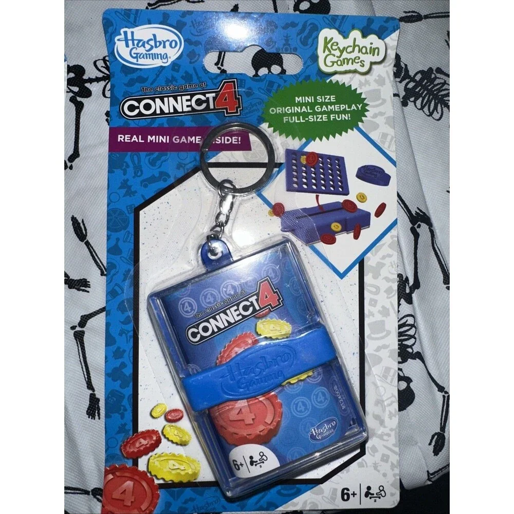 Hasbro Gaming Connect 4 Keychain Game Mini Original Gameplay Full Size Fun NEW